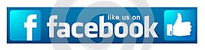 Like us on facebook icon banner illustrations logo icon for web