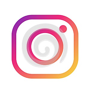 New Instagram camera logo icon vector with modern gradient design illustrations on white background