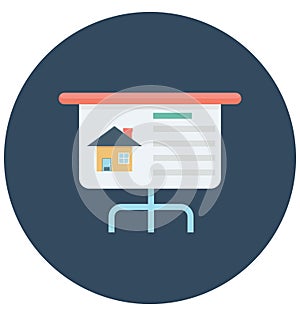 Property Presentation Color Vector icon which can be easily modified or edit