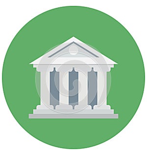 Bank Color Vector icon which can be easily modified or edit
