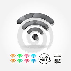 Colorful wireless cover the world deep black concept