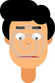 Flat design cartoon face