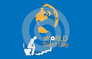 Illustration design symbol worlf toilet day