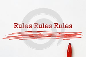 Rules rules rules heading photo