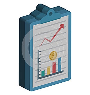 Statistics Color Icon isolated and Vector that can be easily modified or edit