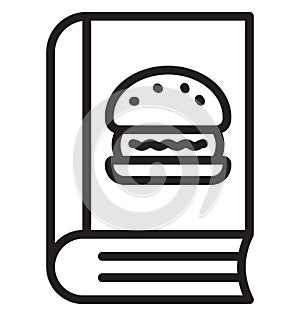 Recipes Book Isolated Vector icon that can be easily modified or edit