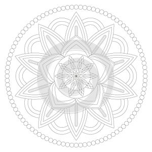 Mandala vector drawing photo