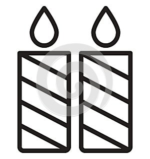 Advent candle Vector icon which can be easily modified or edit