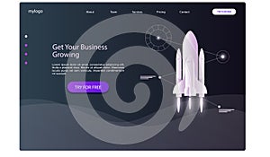 Web landing page design -Rocket