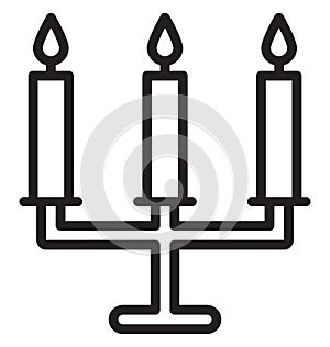 Candles Vector icon which can be easily modified or edit