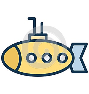 Boat Vector icon which can be easily modified or edit in any color