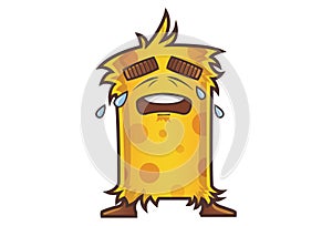 Vector Cartoon Illustration Of Cute Monster.