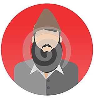 Qari Vector Illustration Icon which can Easily Modify or Edit
