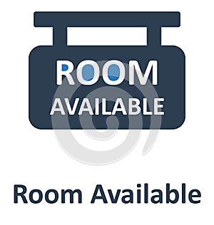 Rooms Available Isolated Vector Icon which can easily modify or edit