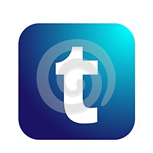 Tumblr logo icon social media icon vector element for web internet on white background