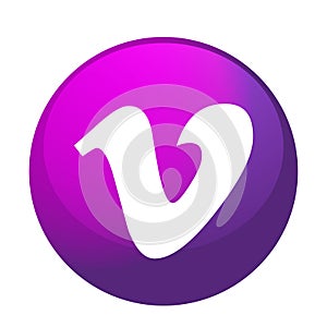 Vimeo logo icon social media icon vector element for web internet on white background