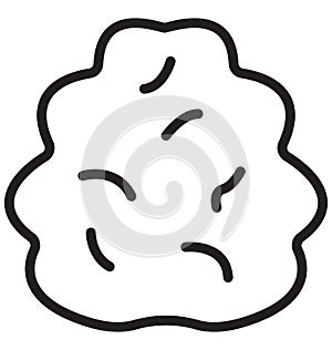 Bacteria Isolated Vector icon that can easily modify or edit