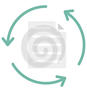 Page refresh Isolated Vector Icon which can easily modify or edit