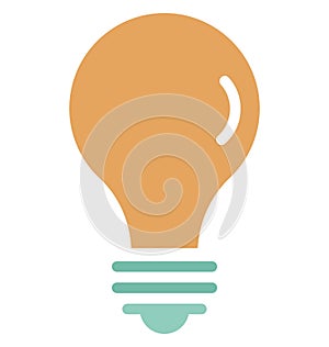 Bulb Isolated Vector Icon which can easily modify or edit