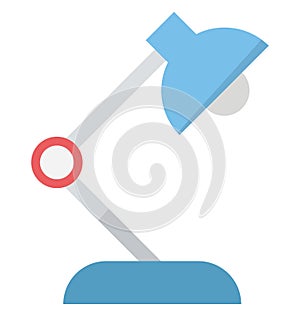 Desk lamp Vector Icon which can easily modify or edit