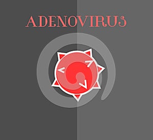 Adenovirus Icon style biomedical illustration photo