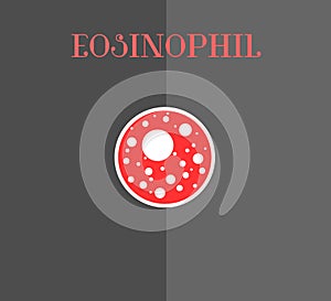 Eosinophil cell of immune system fights allergy and parasites. photo
