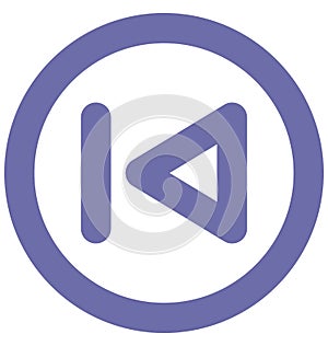 Backward Isolated Vector Icon which can easily modified or edit