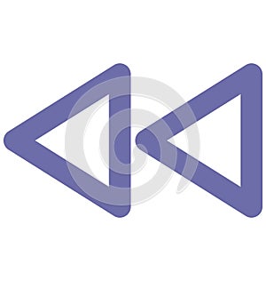 Backward Isolated Vector Icon which can easily modified or edit Backward Isolated Vector Icon which can easily modified or edit