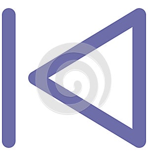 Backward Isolated Vector Icon which can easily modified or edit