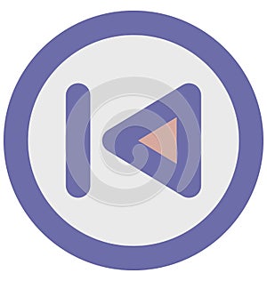 Backward Isolated Vector Icon which can easily modified or edit Backward Isolated Vector Icon which can easily modified or edit