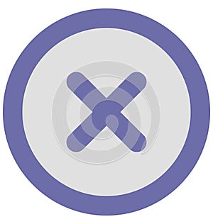 Close Isolated Vector Icon which can easily modified or edit