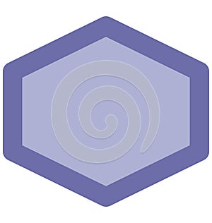 Hexagon Isolated Vector Icon which can easily modified or edit