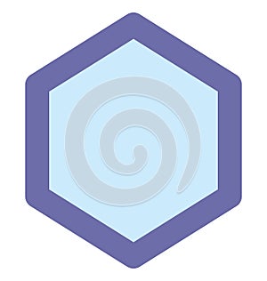 Hexagon Isolated Vector Icon which can easily modified or edit