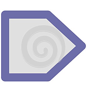 Label Isolated Vector Icon which can easily modified or edit