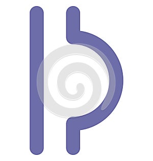 Label Isolated Vector Icon which can easily modified or edit