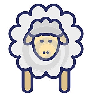 Mutton, ram Isolated Vector icon which can easily modify or edit