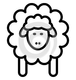 Mutton, ram Isolated Vector icon which can easily modify or edit