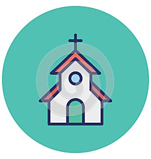 Christians building,church Isolated Vector icon which can easily modify or edit photo