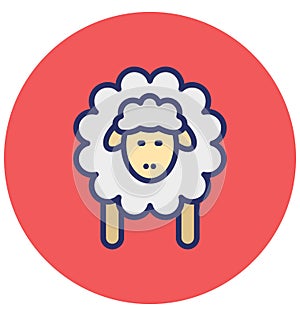 Mutton, ram Isolated Vector icon which can easily modify or edit