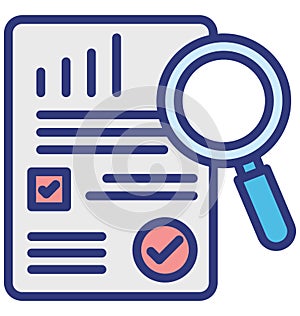 Audit Isolated Vector Icon which can easily modify or edit