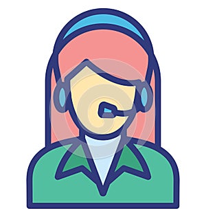 Basic RGB Call center Isolated Vector Icon which can easily modify or edit