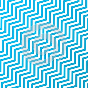 Vector Interlacing Diagonal Blue and White Zigzag Stripes Texture Background photo
