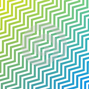 Vector Interlacing Diagonal Blue Green and White Zigzag Stripes Texture Background photo