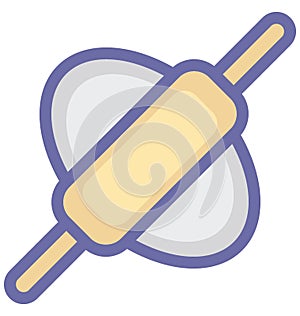 Bread roller Isolated Vector icon which can easily modify or edit