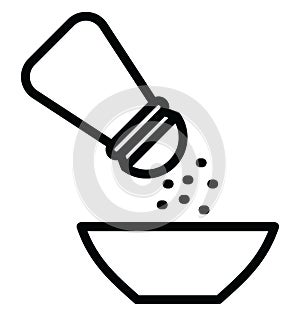 Adding salt Isolated Vector icon which can easily modify or edit