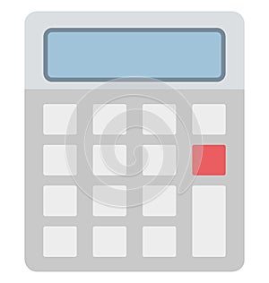 Calculator Color Isolated Vector Icon which can easily modify or edit