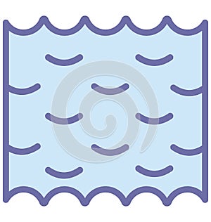 Sea Isolated Vector Icon which can easily modify or edit photo