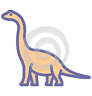 Dinosaur Isolated Vector Icon which can easily modify or edit
