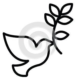 Dove Isolated Vector Icon which can easily modify or edit