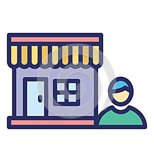 Basic RGB Estate agent Isolated Vector Icon which can easily modify or edit